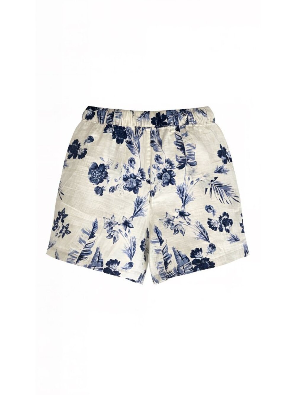 Saks Fifth Avenue NWT 100% Linen Floral Palm Print Pull On Shorts Sz S - Picture 2 of 9